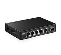 MokerLink 5 Port 2.5G Ethernet Switch with 10G SFP, 5 x 2.5G Base-T Ports Compatible with 10/100/1000Mbps, Commutateur réseau sans Ventilateur métallique Non géré