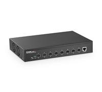 MokerLink Commutateur fibre géré SFP+ 8 ports, fente SFP 1G/10G, Géré Web/CLI L3, bande passante 160 Gbit/s | Commutateur réseau monté en rack