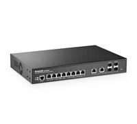 MokerLink Commutateur géré 8 ports 2,5 Gigabit, 2 ports Ethernet 10 G, 4 ports SFP+ 10G, Web/CLI L3 géré, ordinateur de bureau | Commutateur réseau monté en rack