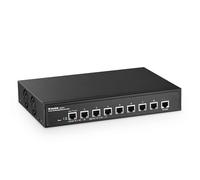 MokerLink Commutateur réseau géré Ethernet à 8 ports 10G, Auto-adaptive 10G/5G/2.5G/1G, Géré L3 WEB/CLI, Commutateur réseau de bureau en métal|à montage en rack