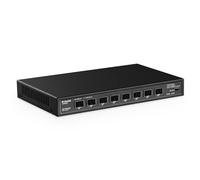 MokerLink Commutateur SFP+ 8 ports 10 Gbit/s, prend en charge le module SFP 1G/2.5G/10G, bande passante 160 Gbit/s, commutateur Ethernet Plug and Play non géré sans ventilateur