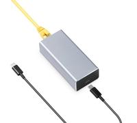 MokerLink Convertisseur Gigabit PoE vers type C, sortie USB C 5 V/3 A ou 9 V/2,22 A, max 22 W, IEEE802.3af/at 100/1000 Mbit/s entrée PoE, fonction de charge PD et réseau pour tablettes/smartphones