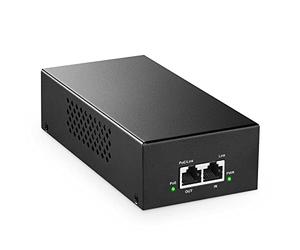 MokerLink Injecteur PoE 2,5 Gigabit, 802.3af/at/bt 90W, Ethernet 2,5G/1G/100M, Plug & Play, adaptateur non PoE vers PoE, boîtier en métal, distance jusqu'à 100 mètres