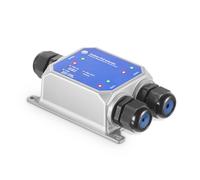 MokerLink IP67 Outdoor 3 Port Gigabit PoE Extender, IEEE 802.3 AF/at/BT PoE Repeater 90W, 10/100/1000Mbps, 1 PoE in 2 PoE Out, Wall Mount Metal Waterproof POE Passthrough Switch