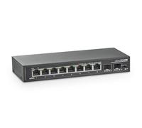 MokerLink Switch Ethernet 2.5G 8 Ports avec Slot SFP 2x10g, 8 Ports Base - t 2.5G, isolé par VLAN, métal Non géré, sans Ventilateur Petit Commutateur réseau