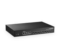MokerLink Switch géré 12 Ports 10gbps, Port Ethernet 4x10g RJ45, Slot SFP+ 8x10g prenant en Charge Les modules 1g et 10g SFP +, commutateur à Fibre Optique géré L2 avec Bande passante 240gbps