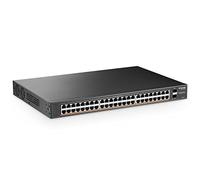 MokerLink Switch Poe Gigabit 48 Ports avec 2 SFP Gigabit, détection d'IA ieee802.3af/at 800W, commutateur Ethernet Plug and Play Non géré en Rack métallique