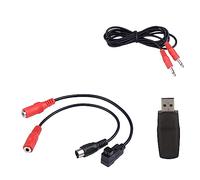 Mokernali Câble De Simulateur RC, Câble De Simulateur De Vol USB Ppm Durable, Adaptateur De Simulateur De Vol RC en Silicone, émetteur De Télécommande