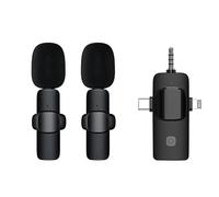Mokeum Microphone cravate sans fil 3 en 1 Plug and Play pour iPhone, Android et appareil photo, avec puce de réduction du bruit intégrée pour l'enregistrement vidéo, le streaming en direct, les