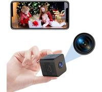 Mokeum Mini caméra espion cachée, caméra intelligente WiFi sans fil 1080p haute définition grand angle sans fil, moniteur de bébé, caméra de surveillance de sécurité à domicile, utilisée pour la