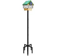 Mokeyder Kit de montage pour nichoir à oiseaux de 190,5 cm, poteau de montage universel avec base à 5 griffes, noir