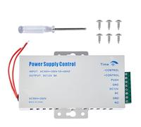 Mokhike Alimentation Contrôlée, AC 110-240V à DC12v 3A 36w pour Système de Contrôle d'accès, Sonnette Vidéo, Gâche Électrique, Verrou à Pêne, Serrure Magnétique