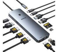 MOKiN Docking Station d'accueil USB C 3 Écran, HUB USB C 2HDMI 2DP
