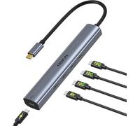 MOKiN Hub USB C 10 Gbps pour MacBook avec sortie vidéo 4K @ 60 Hz, charge PD 100 W, transfert de données USB C, dongle multiport pour MacBook Pro, iPad Pro et appareils de type C