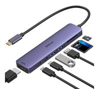 MOKiN Hub USB C, adaptateur multiport pour MacBook Pro/Air, adaptateur 7 en 1 MacBook USB C vers HDMI, 2 ports USB 3.0, PD, SD/microSD, adaptateur USB C pour iPad, Lenovo Dell XPS (violet)