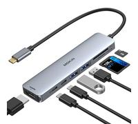 MOKiN Hub USB Type C 5 en 1 vers HDMI avec 2 ports USB 3.0, lecteur de carte SD/TF compatible avec MacBook Pro 2019/2018/2017, MacBook Air 2018, Huawei Google Chromebook Samsung Galaxy et plus encore.