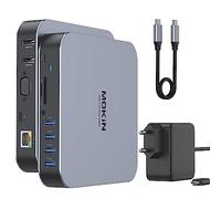 MOKiN Station d'accueil USB C pour MacBook 3 moniteurs, Station d'accueil Mac pour Deux moniteurs avec 65W de Puissance, Dock USB C Double HDMI 4K pour Dell et HP