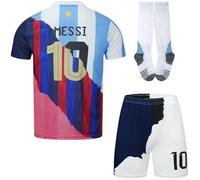 Mokiss #10 Leo. Maillot Enfant Special Édition pour Enfants, Shorts, Chaussettes, Tailles Jeune