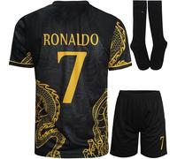 Mokiss No #7 Édition Spéciale Dragon pour Enfants, Shorts, Chaussettes, Tailles Jeune(26,Noir)