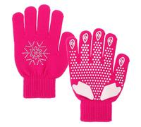 MOKKHNB 1 Paire de de Patinage Artistique pour Filles - de Patinage antidérapants et de sécurité rembourrés - Moufles performantes pour la compétition hivernale