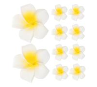 MOKKHNB 10 Pcs Hawaiian Flower Hair Clips Plumeria Foam Hair Accessories Clips Pour Femmes Hawaii Tropical Party Decorations Beach Pool Vacation Tenue Luau Party Favors