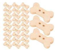 MOKKHNB 100 Boutons en Bois Forme Os Beige Faits Main pour Couture et Chapeaux, Accessoires Multifonctions pour Décoration de Manteaux et Projets DIY