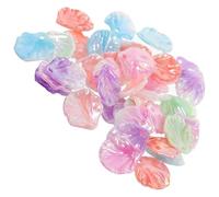 MOKKHNB 100 Breloques Pétales de Fleurs en Acrylique pour Bracelets et Créations Artisanales, Couleurs Variées, Résistantes la Casse la Décoloration, pour DIY