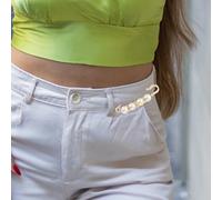 MOKKHNB 11 pièces Broche Perle Épingle Sûreté Décorative pour Femme Clip Serrage pour Robes Pulls Foulards et Jupes Accessoire Élégant pour Ajuster Maintenir les Vêtements