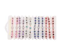 MOKKHNB 12 Pièces Bracelets de Perles Œil du Diable en Bracelet Assorti