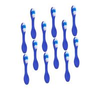 MOKKHNB 12 Pièces Brosse à Dents pour Prisonniers Ensemble de Brosses à Dents Compactes avec Poils Doux et Manches Courts pour Usage Sécurisé de Détention et Hôpitaux Psychiatriques