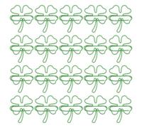 MOKKHNB 150 Pièces Trombones en Métal Vert de Trèfle Chanceux, Décoratifs et Mignons, Protection des Pages, Surface Lisse, pour Cafés et Loisirs Créatifs
