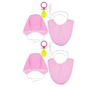 MOKKHNB 2 accessoires de déguisement pour bébé à Halloween - Accessoire de cosplay pour révélation du sexe, tétine géante pour adultes (femmes, hommes), déguisement rose pour mariage,