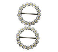 MOKKHNB 2 pièces Boutons pour Écharpes Soie Anneaux Simples Broche à Nœud pour Chemises et Foulards Accessoire Léger