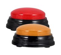 MOKKHNB 2 Pièces Boutons Répondre Plastique Lumière Lot pour Jeux de Fête Quiz et Animations Classe Accessoire Électronique Pratique et