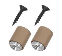 MOKKHNB 2 pièces de Base d'ancrage à Bride pour Poteau Rond - Support de Montage pour Tube en Alliage d'aluminium - Connecteur de Support d'extrémité de Rail Mural pour Garde-Corps de