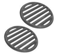 MOKKHNB 2 Pièces Grille Ronde de Barbecue en Fonte, Plaque de Foyer pour | Finition Oxydée Haute Température, Rétention de Chaleur, Stable, Nettoyage Facile, pour Foyers Ronds