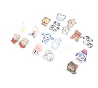 MOKKHNB 20 Pièces Broche Badges de Dessin Animé en Acrylique, Broches Décoratives Créatives, Motifs Mouton, Chiot, Lapin, Ours et Fille, pour Paquet à Dos et Vêtements, Plusieurs styles