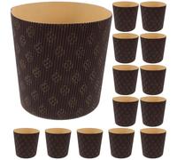 MOKKHNB 25 Caissettes en Papier Sulfurisé pour Moules à Gâteau Panettone 4 Pouces, Résistantes à L’huile, pour Muffins, Cupcakes et Pâtisserie, Utilisation Professionnelle et Festive