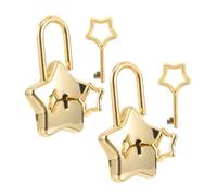 MOKKHNB 2ensembles Mini Cadenas Étoile à Clé Lot Pour Carnet Et Agenda Verrou De Confidentialité Compact Doré Pour Diy Et Voyages
