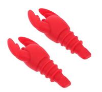 MOKKHNB 2pcs Bouchons de Bouteille en Silicone de Homard, Bouchons de Vin Rouge Créatifs, Décoratifs et Portables pour Fête à Domicile ou Bar Style Aléatoire