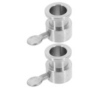 MOKKHNB 2pcs Butées pour Broche BBQ Acier Inoxydable Argent Accessoires pour Grillades en Extérieur et Camping Léger et Portable