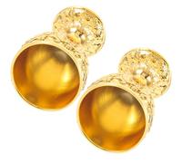 MOKKHNB 2pcs Gobelets à Boisson en Alliage D'aluminium Or Style Européen Rétro Élégant Portable sans Danger Bouche Usage Domestique et Bars