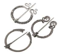 MOKKHNB 3 Pièces Broches Viking Vintage Épingle Châle Médiévale avec Motifs Serpent et Spirale Broche Cape Rétro pour Veste Écharpe et Accessoires de Mode Femme Homme