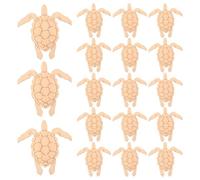 MOKKHNB 30 Pièces Tortues en Bois Beige Légères et Peinturables pour Bricolage DIY et Activités Scolaires, Décoration Océan et Animaux Marins Adorables