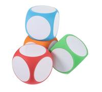 MOKKHNB 4 Pièces Dés Effaçables à Sec Mousse Dés DIY Vides pour Éducation et Jeux Cubes Inscriptibles pour Activités Classe et Fêtes Rouge Orange Bleu Vert