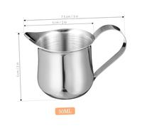 MOKKHNB 4 pièces Lot de Pichets à Lait Acier Inoxydable Pichets Crème avec Bec Verseur pour Espresso et Sauce Petit Pot à Lait pour Café et Cuisine