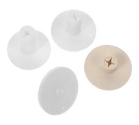 MOKKHNB 4 Pièces Tee de Golf Flexible en TPE Blanc, Stable et Difficile à Plier, Pratique en Extérieur Intérieur Supports de Tapis Réutilisables