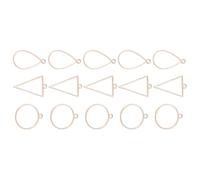 MOKKHNB 45 Pendentifs à Cadre Ouvert en Alliage de Zinc et Époxy, Assortiment DIY 3 Formes Géométriques Creuses, Légers et Résistants la Décoloration, Accessoires pour Fabrication