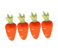 MOKKHNB 4pièces Carottes Feutre De Laine Faites Main Décoration De Pâques Pour Bricolage Automne Thanksgiving Halloween Fête Décoration De Ferme Lot
