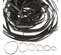 MOKKHNB 50 Courroies en Caoutchouc Noires pour Enregistreur, 2-3mm, Robustes Plus de Force de Rupture, Pack de 50 Pièces pour Réparation et Entretien